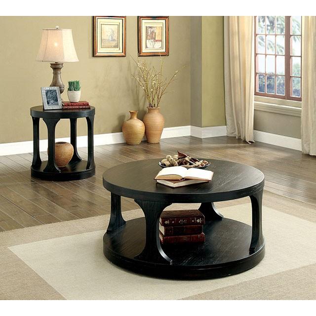Carrie Antique Black End Table - 3 Bros Warehouse
