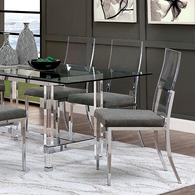 Casper Chrome Dining Table - 3 Bros Warehouse
