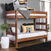 Arlette Twin/Twin Bunk Bed Brown, Black, Gray, & White - 3 Bros Warehouse