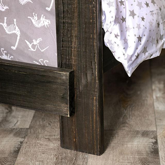 Arlette Twin/Twin Bunk Bed Brown, Black, Gray, & White - 3 Bros Warehouse