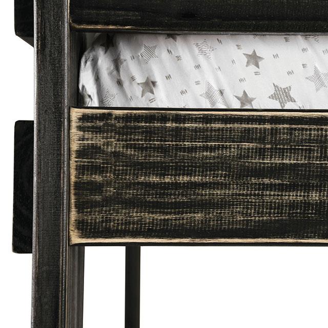 Arlette Twin/Twin Bunk Bed Brown, Black, Gray, & White - 3 Bros Warehouse