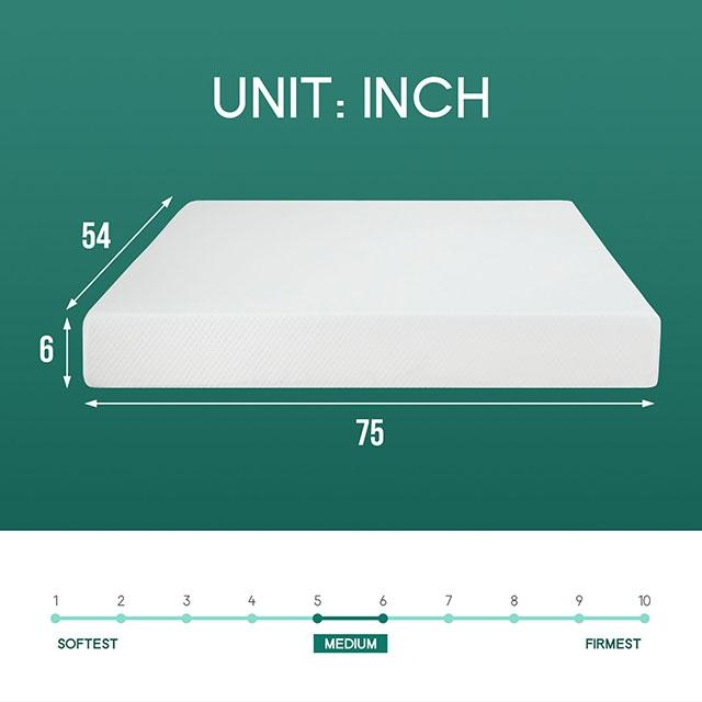Artemisia 6" Full, Queen, & Twin Memory Foam Mattress - 3 Bros Warehouse