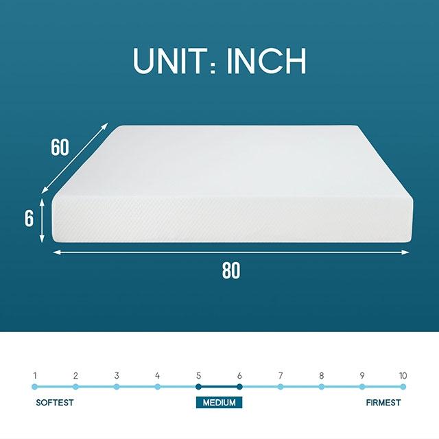 Artemisia 6" Full, Queen, & Twin Memory Foam Mattress - 3 Bros Warehouse