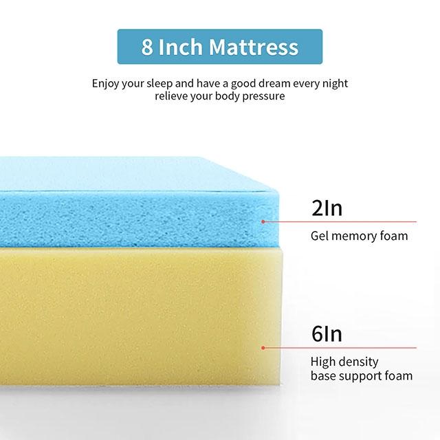 Artemisia 8" Cal. King, E.King, Full, & Queen Memory Foam Mattress - 3 Bros Warehouse