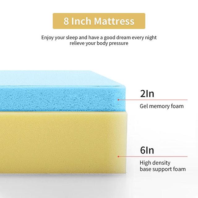Artemisia 8" Cal. King, E.King, Full, & Queen Memory Foam Mattress - 3 Bros Warehouse