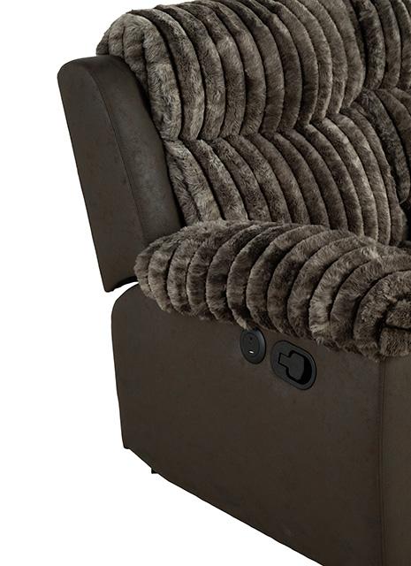 Dionysus Manual Reclining Sofa Brown - 3 Bros Warehouse