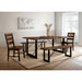 Dulce Walnut/Black Dining Table - 3 Bros Warehouse