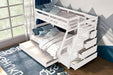 Ellington Twin/Full Bunk Bed White & Espresso - 3 Bros Warehouse