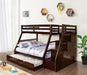 Ellington Twin/Full Bunk Bed White & Espresso - 3 Bros Warehouse