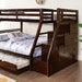 Ellington Twin/Full Bunk Bed White & Espresso - 3 Bros Warehouse