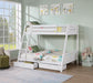 Emilee Twin/Full Bunk Bed White, Grey, Espresso, & Black - 3 Bros Warehouse
