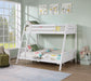 Emilee Twin/Full Bunk Bed White, Grey, Espresso, & Black - 3 Bros Warehouse