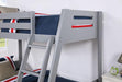 Emilee Twin/Full Bunk Bed White, Grey, Espresso, & Black - 3 Bros Warehouse