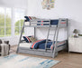 Emilee Twin/Full Bunk Bed White, Grey, Espresso, & Black - 3 Bros Warehouse