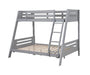 Emilee Twin/Full Bunk Bed White, Grey, Espresso, & Black - 3 Bros Warehouse