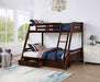 Emilee Twin/Full Bunk Bed White, Grey, Espresso, & Black - 3 Bros Warehouse