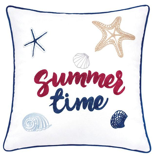 Emmie White 20" X 20" Pillow, Summer Time - 3 Bros Warehouse