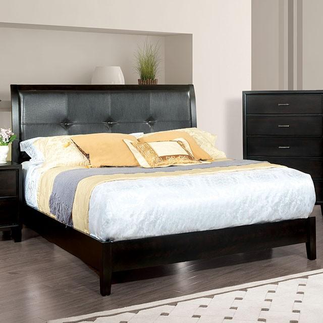 Enrico Full Queen Bed Brown, Black, & Cherry - 3 Bros Warehouse