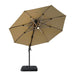 Fera 10 Ft Round Umbrella w/ LED Bulb + 37" Large Base - 3 Bros Warehouse