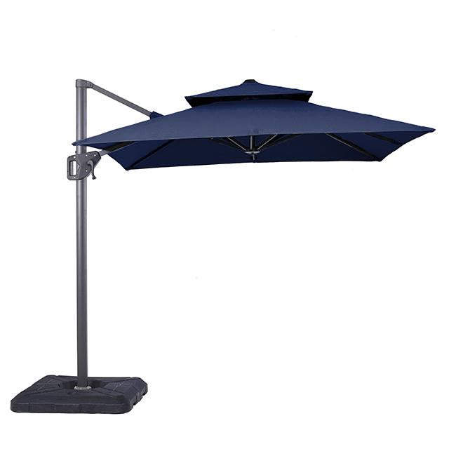 Fida 8 Ft Square Umbrella w/ Double Top + 37" Large Base - 3 Bros Warehouse