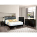 Enrico Full Queen Bed Brown, Black, & Cherry - 3 Bros Warehouse