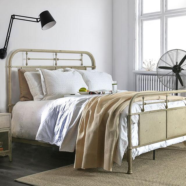 Haldus Cal.King, E.King, & Twin Bed White, Ivory, & Red - 3 Bros Warehouse