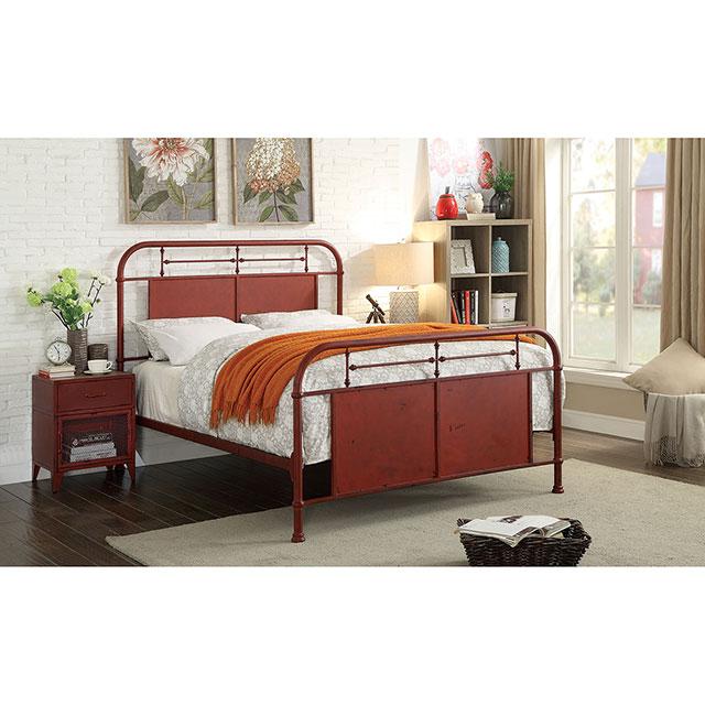 Haldus Cal.King, E.King, & Twin Bed White, Ivory, & Red - 3 Bros Warehouse