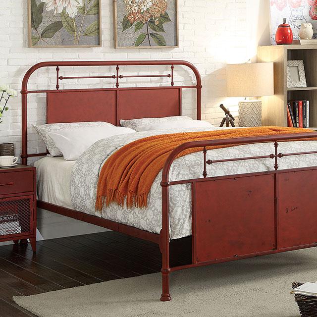 Haldus Cal.King, E.King, & Twin Bed White, Ivory, & Red - 3 Bros Warehouse
