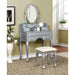 Harriet Silver Vanity w/ Stool - 3 Bros Warehouse
