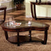 Crystal Falls Dark Cherry Coffee Table - 3 Bros Warehouse