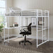 Cybill Full Loft Bed White, Silver, & Black - 3 Bros Warehouse