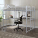 Cybill Full Loft Bed White, Silver, & Black - 3 Bros Warehouse
