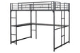 Cybill Full Loft Bed White, Silver, & Black - 3 Bros Warehouse