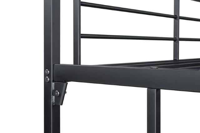 Cybill Full Loft Bed White, Silver, & Black - 3 Bros Warehouse
