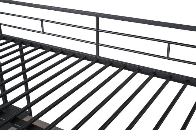Cybill Full Loft Bed White, Silver, & Black - 3 Bros Warehouse