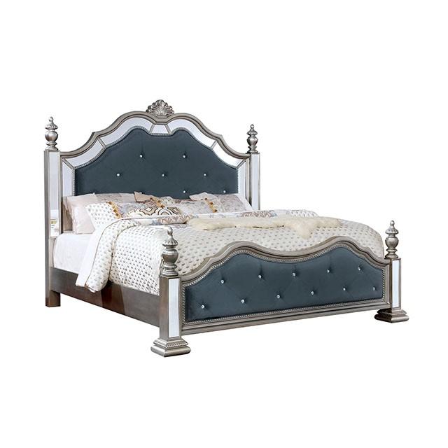 Azha Silver/Gray Cal.King & Queen Bed