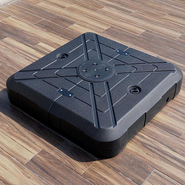 Sano 10 Ft Square Umbrella w/ Double Top w/ LED Light + 37" Large Base - 3 Bros Warehouse