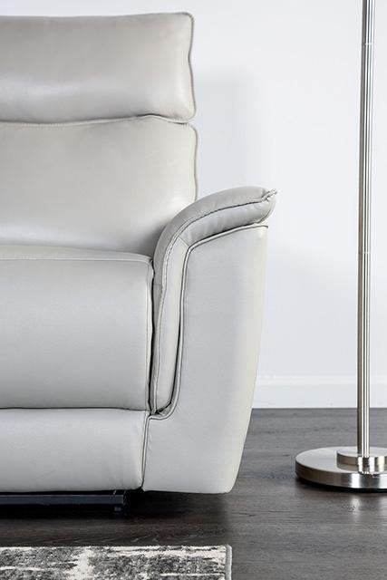 Bienne Sofa Manual Recliner White & Black - 3 Bros Warehouse