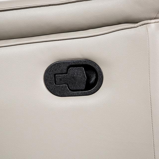 Bienne Sofa Manual Recliner White & Black - 3 Bros Warehouse