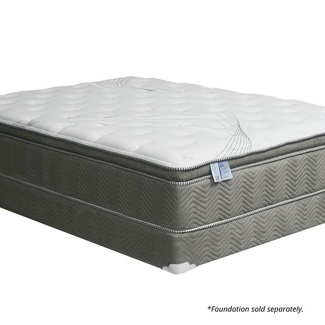 STORMIN White/Gray 13" Euro Pillow Top Mattress, Full - 3 Bros Warehouse