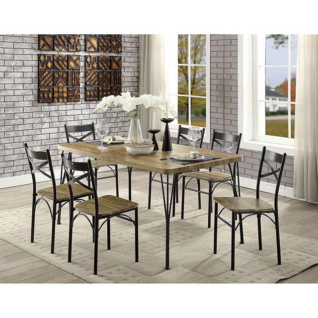 Banbury Gray/Dark Bronze 7 Pc. 60" Dining Table Set, Gray image