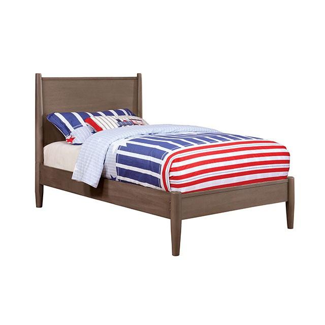 LENNART I Gray & Oak Full Twin Bed - 3 Bros Warehouse