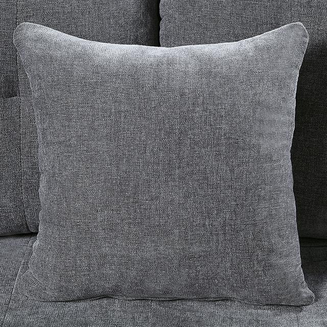 LYNDA Loveseat w/ Pillows, Dark Gray - 3 Bros Warehouse