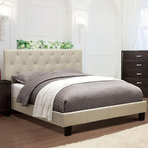 LEEROY Queen & Twin Bed Ivory & Gray - 3 Bros Warehouse