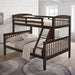 Brookings Twin/Full Bunk Bed White, Brown & Black - 3 Bros Warehouse