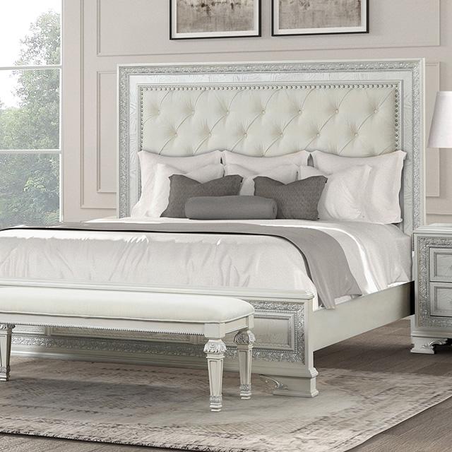 Stella Mia E.King & Queen Bed White & White - 3 Bros Warehouse