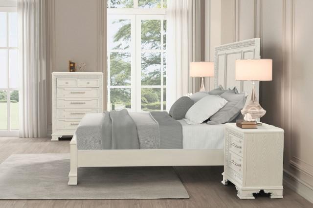 Stella Mia E.King & Queen Bed White & White - 3 Bros Warehouse