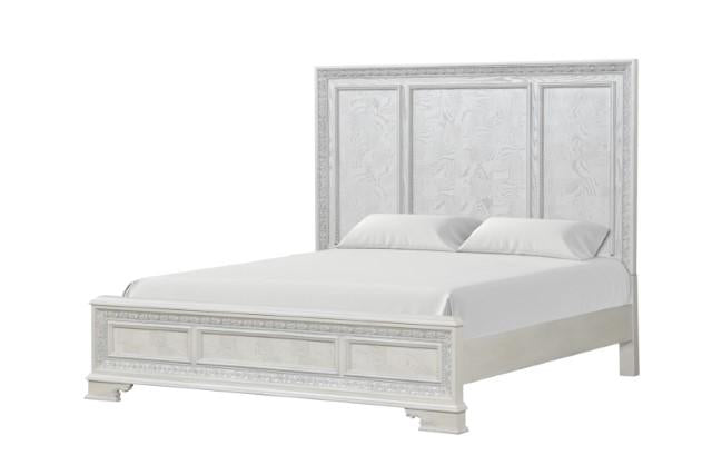 Stella Mia E.King & Queen Bed White & White - 3 Bros Warehouse