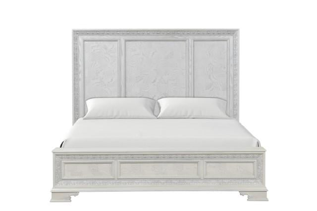 Stella Mia E.King & Queen Bed White & White - 3 Bros Warehouse