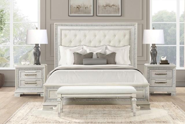 Stella Mia E.King & Queen Bed White & White - 3 Bros Warehouse